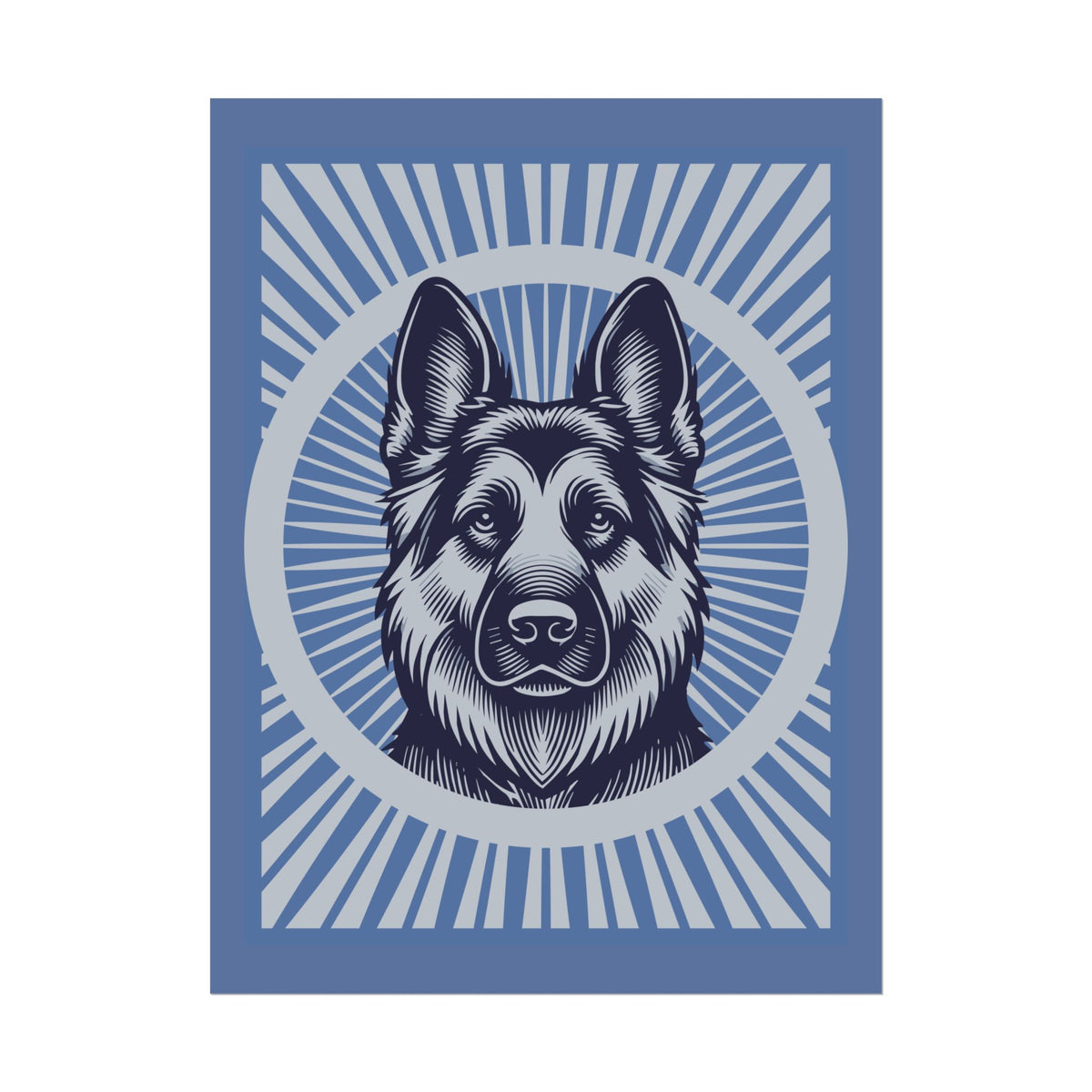 German Shepherd Art Print — 24" x 32" (Vertical)