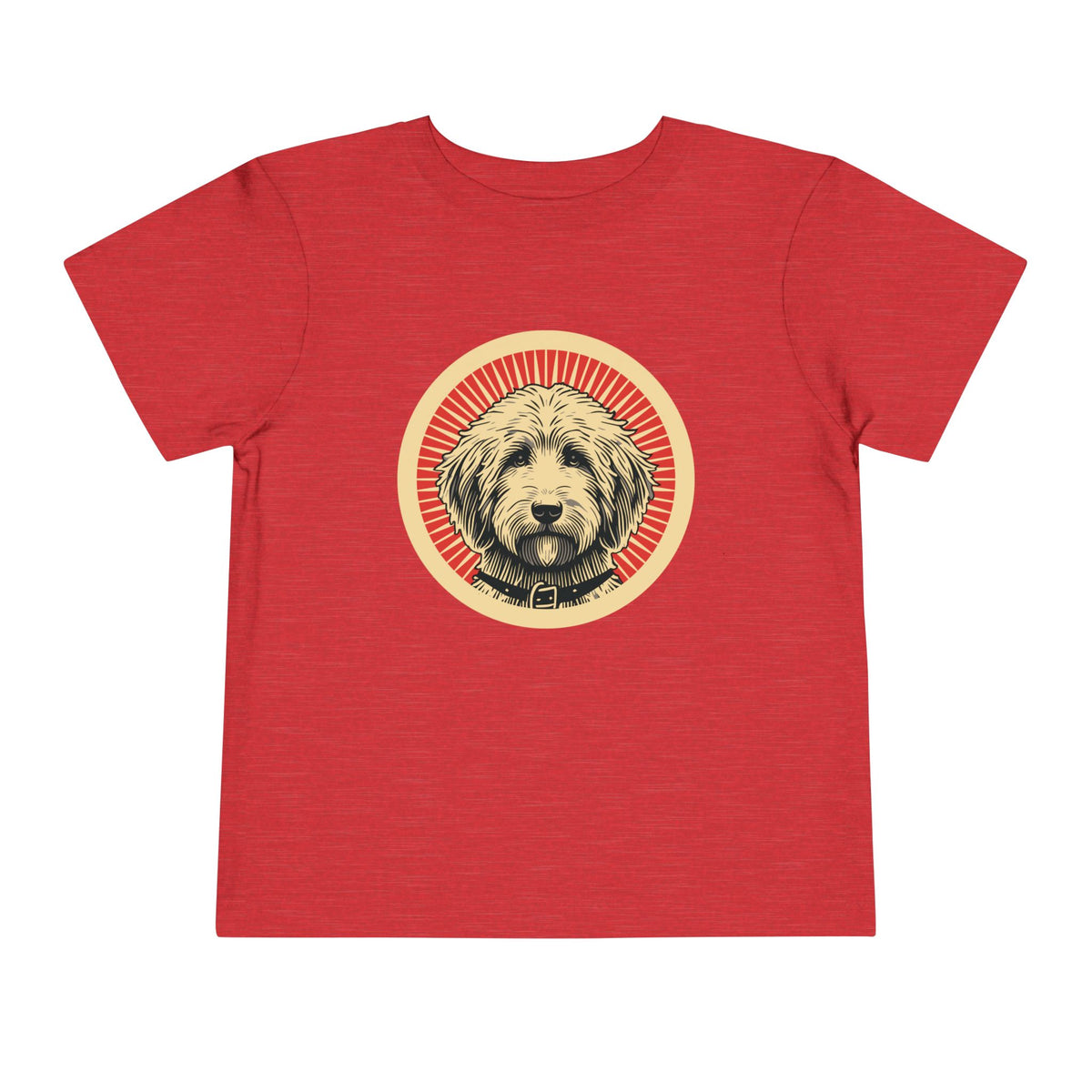 Goldendoodle Toddler Tee — Heather Red