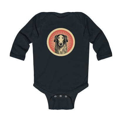 Borzoi Long Sleeve Bodysuit for Infants