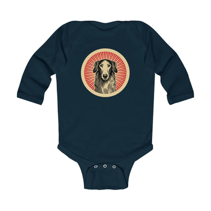 Borzoi Long Sleeve Bodysuit for Infants