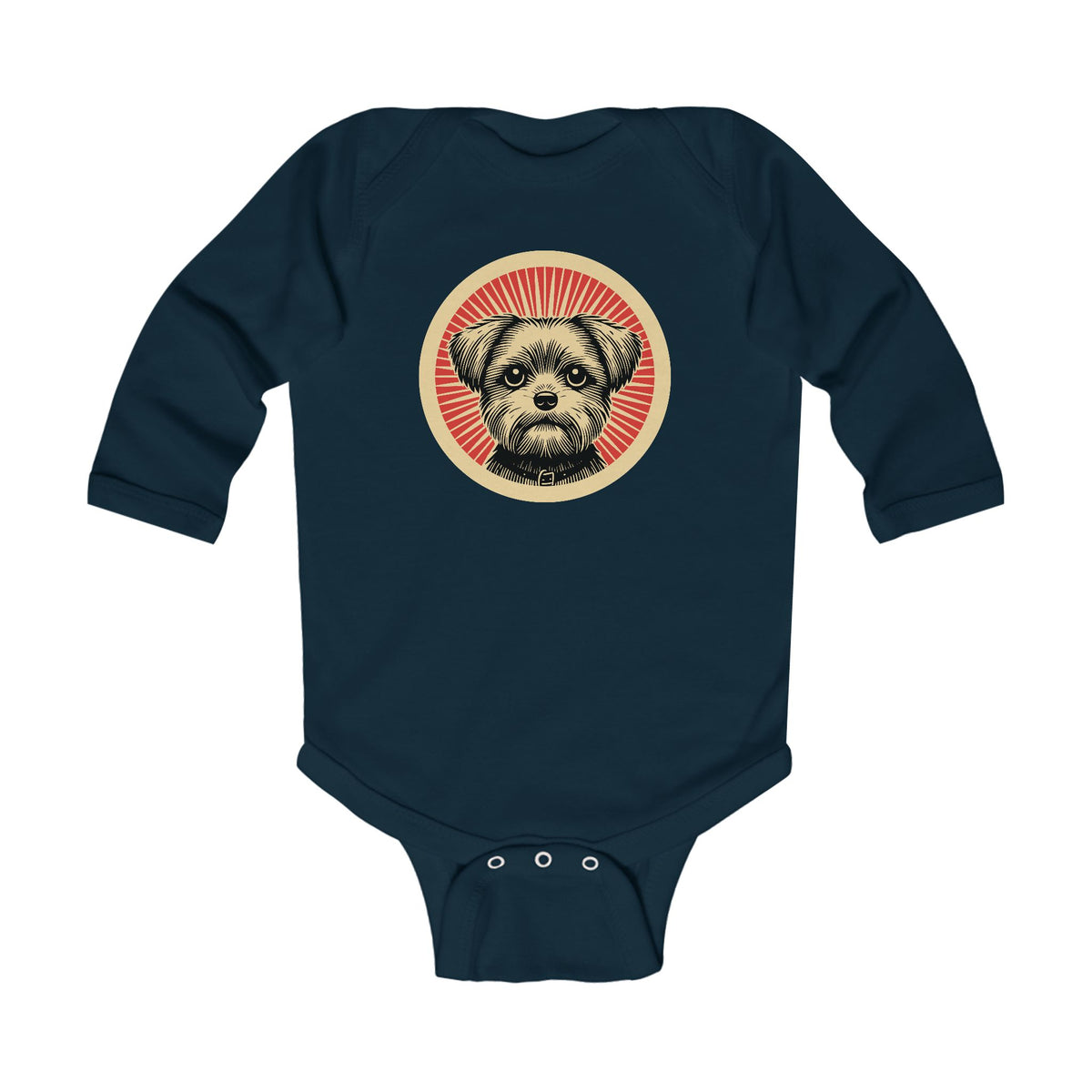 Shorkie Sleeved Bodysuit — Navy