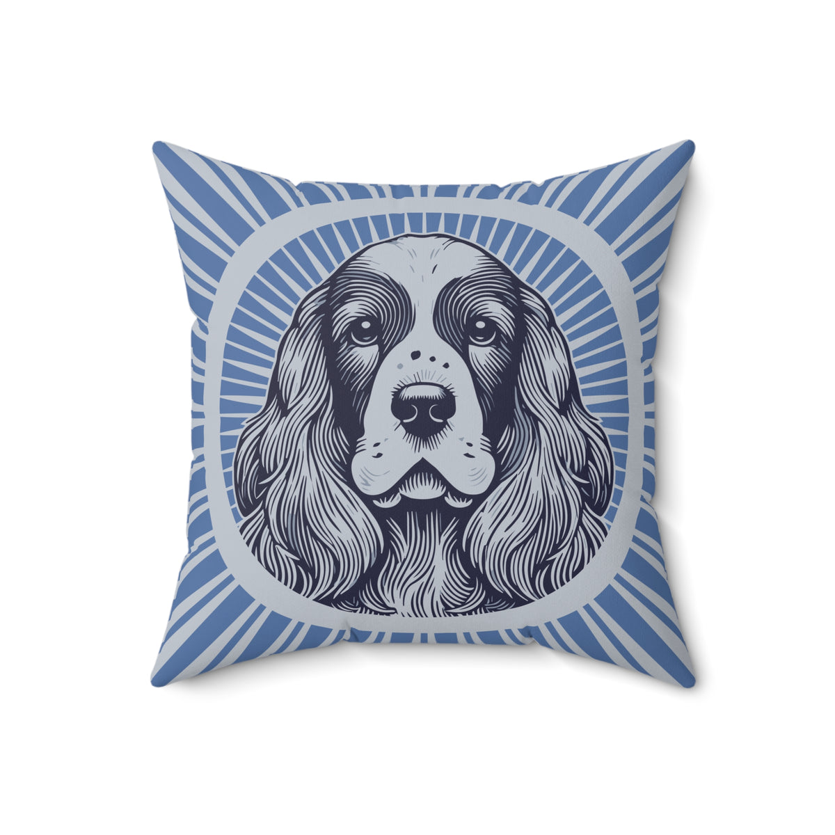 English Cocker Spaniel Pillow — 18" × 18"