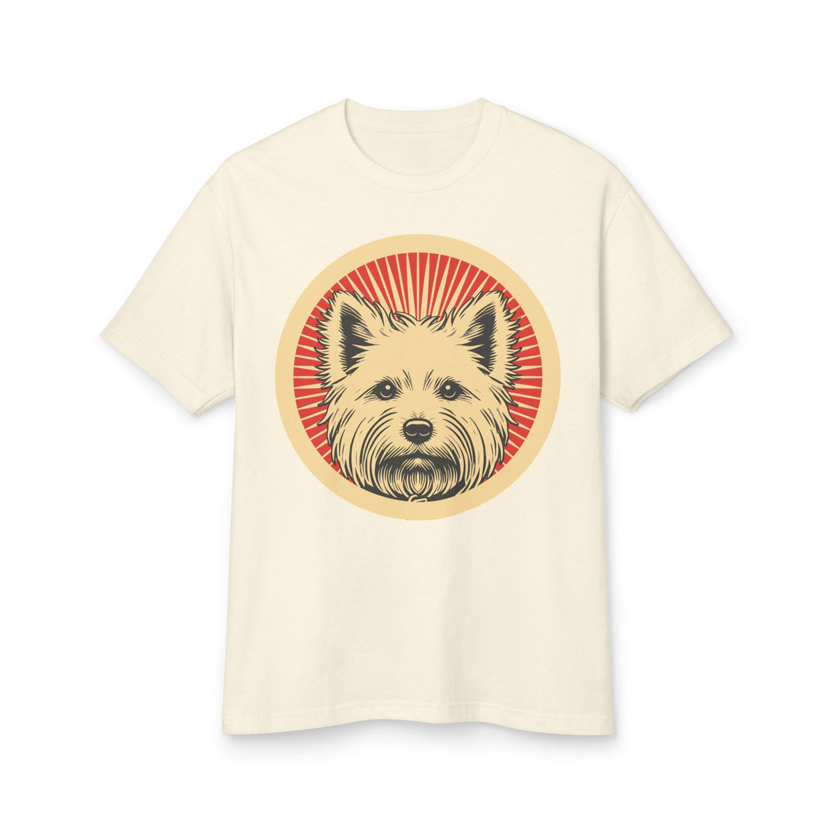 West Highland White Terrier Heavyweight Tee — Faded Cream