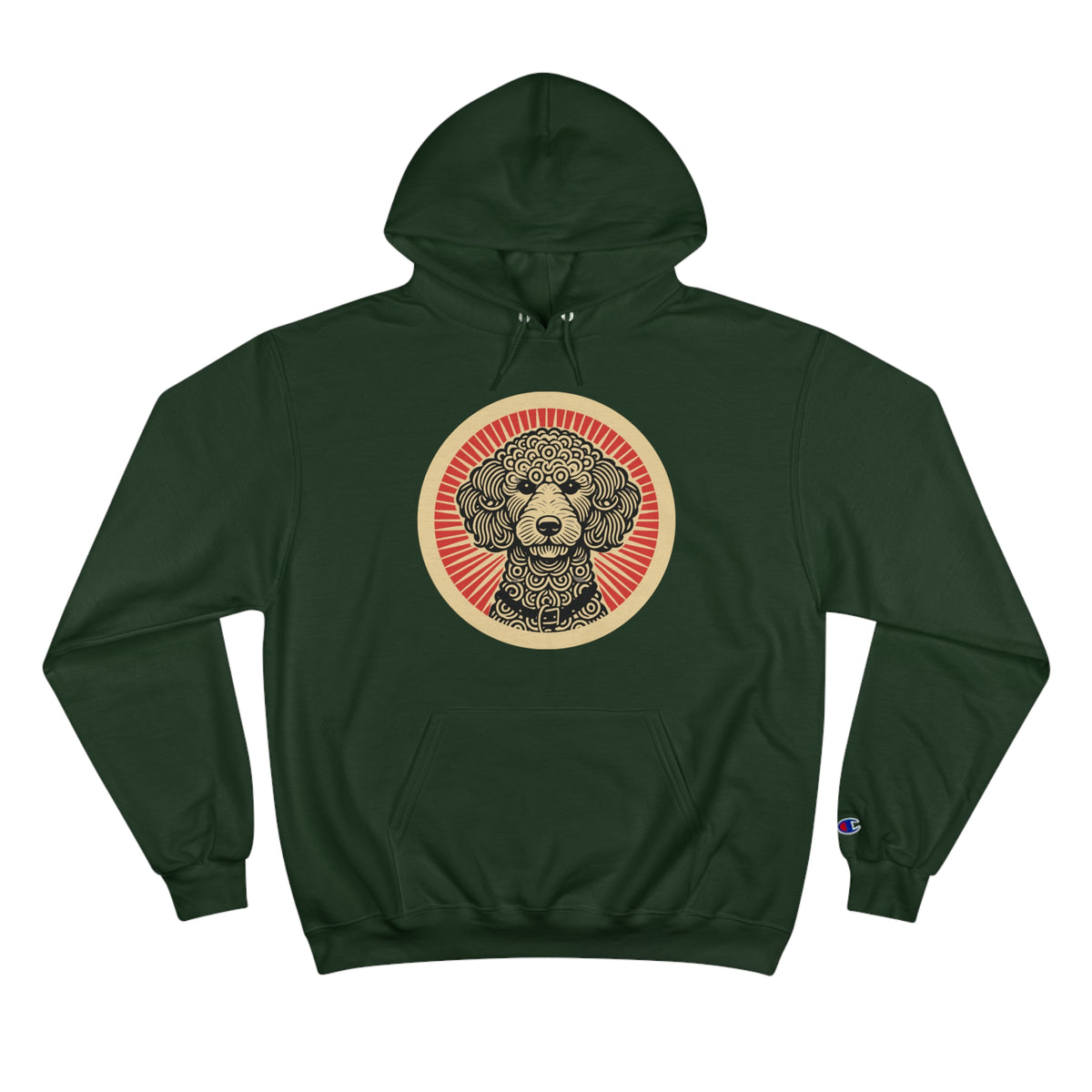 Doodle Champion Hoodie — Dark Green