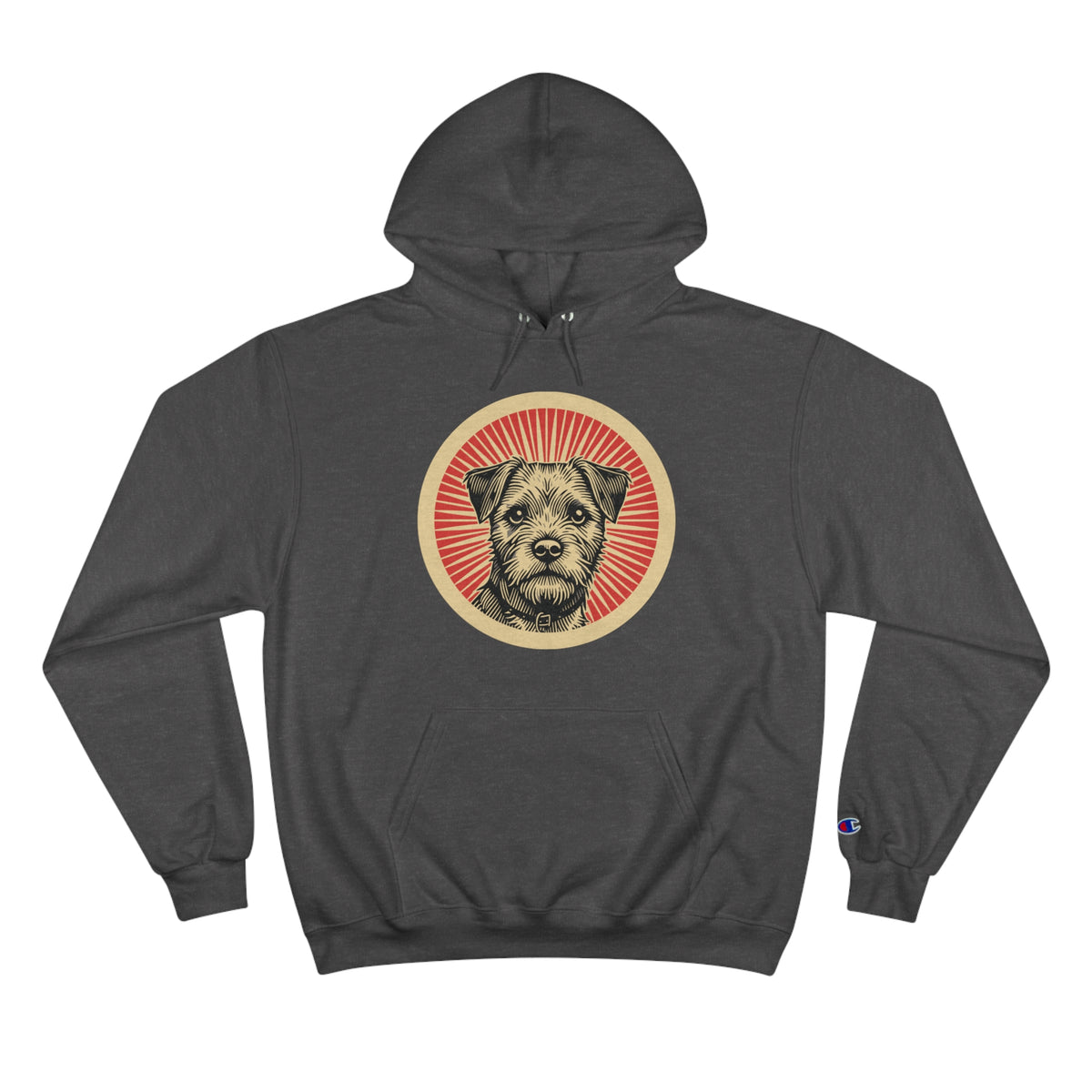 Border Terrier Champion Hoodie — Charcoal Heather