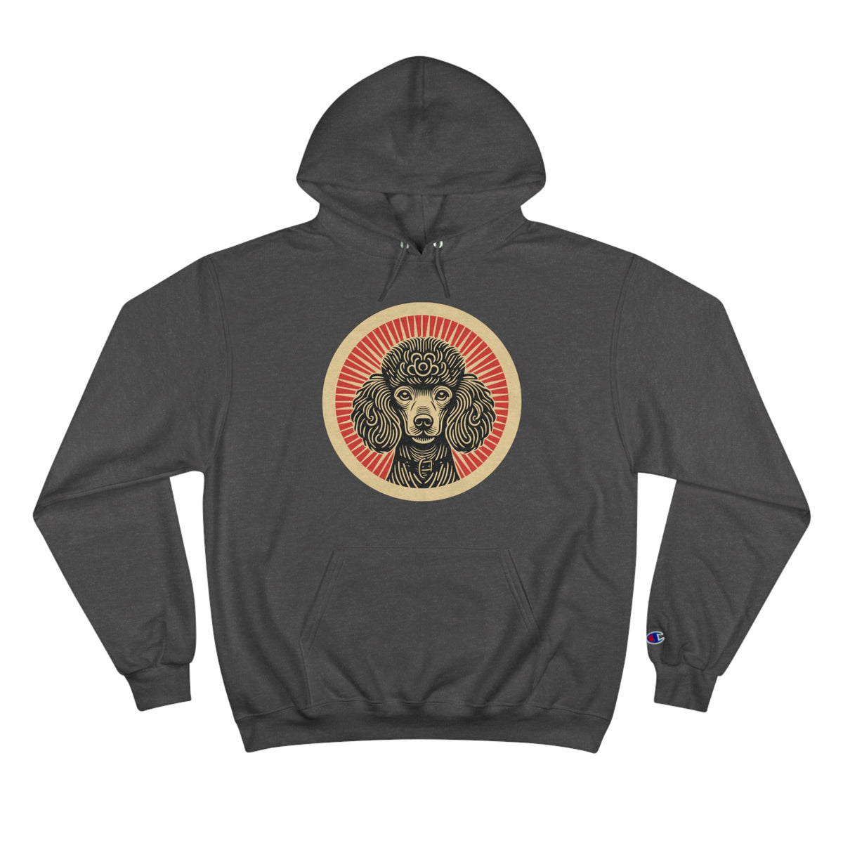 Poodle Champion Hoodie — Charcoal Heather