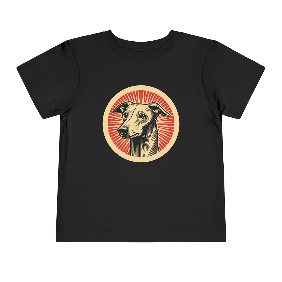 Italian Greyhound Toddler Tee — Black