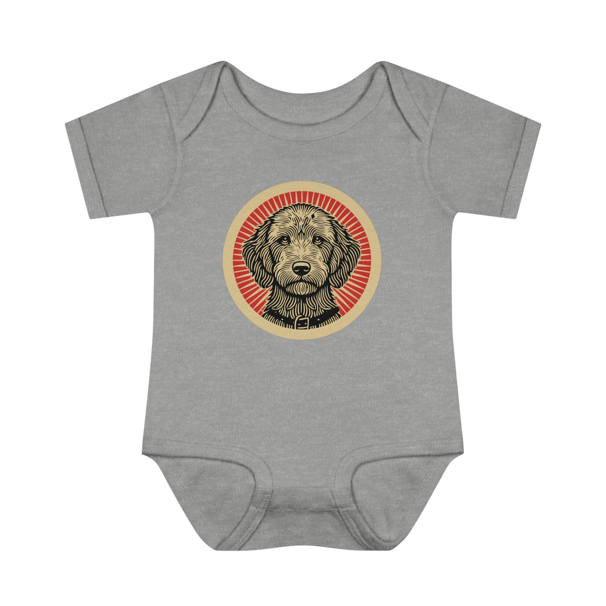 Labradoodle Baby Bodysuit — Heather