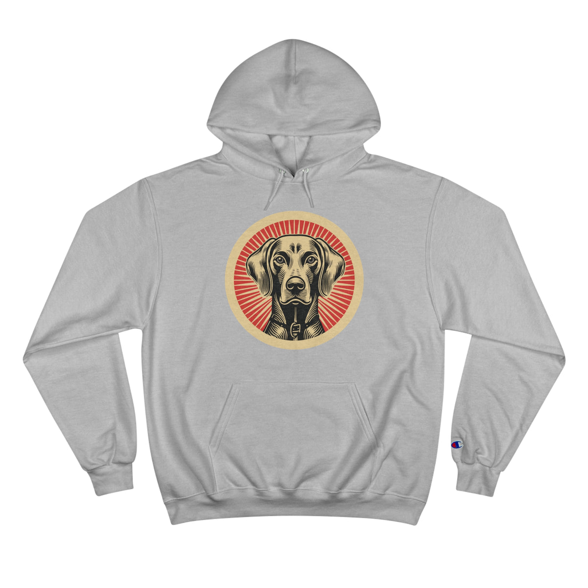 Weimaraner Champion Hoodie — Light Steel