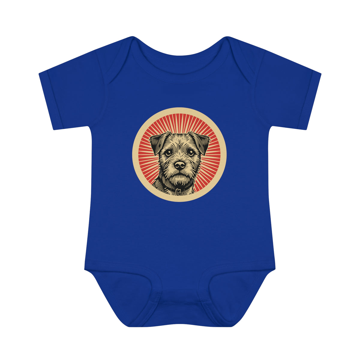 Border Terrier Baby Bodysuit — Royal