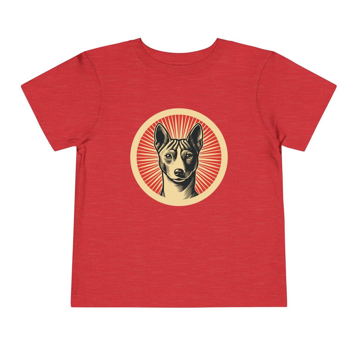 Basenji Toddler Tee — Heather Red