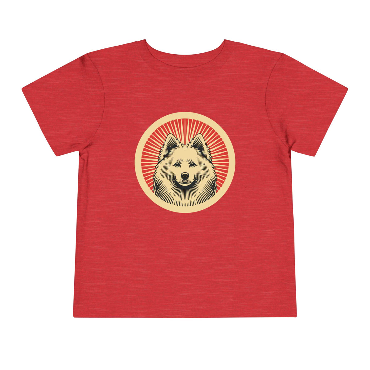 American Eskimo Dog Toddler Tee — Heather Red