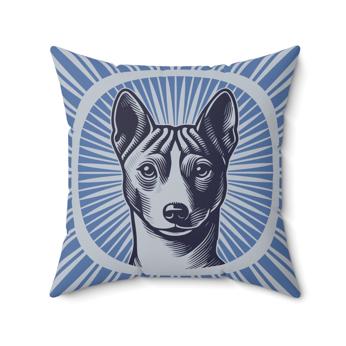 Basenji Pillow — 20" × 20"