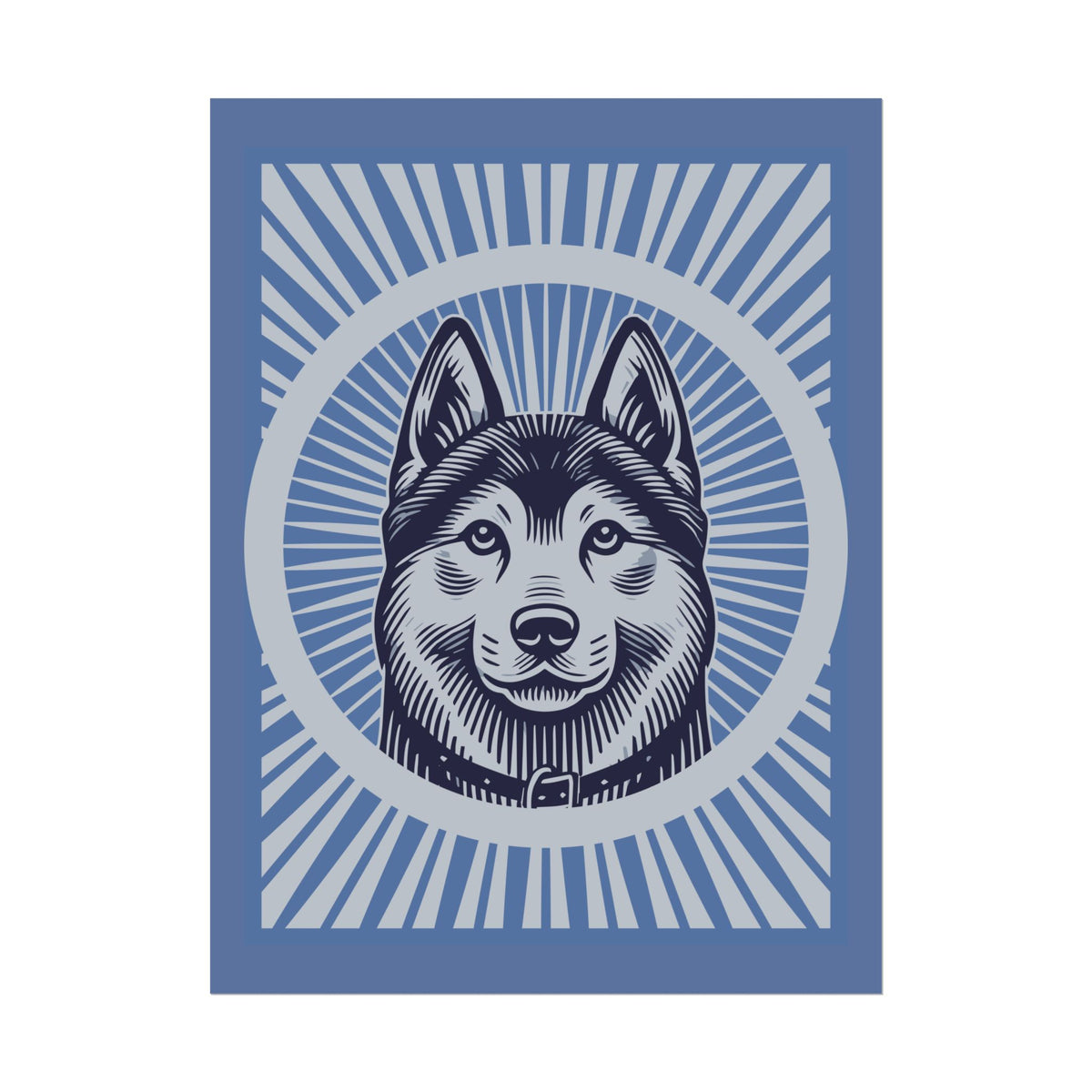 Norwegian Elkhound Art Print — 18″ x 24″ (Vertical)