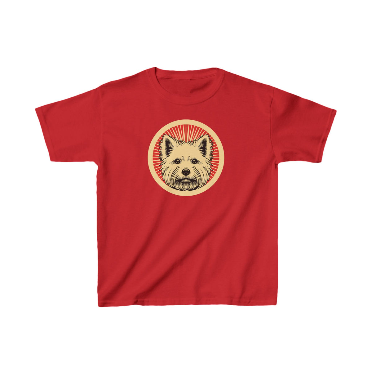 West Highland White Terrier Kids Tee — Red
