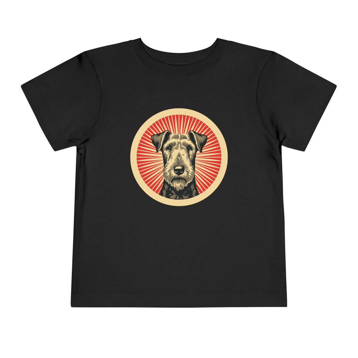 Airedale Terrier Toddler Tee — Black