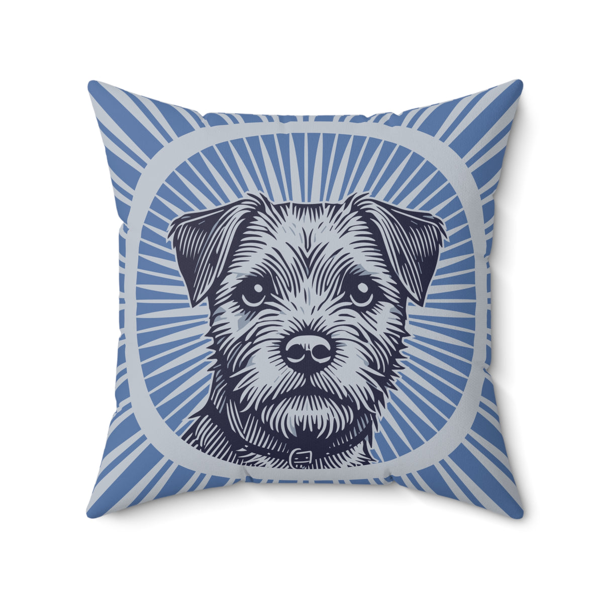 Border Terrier Pillow — 20" × 20"