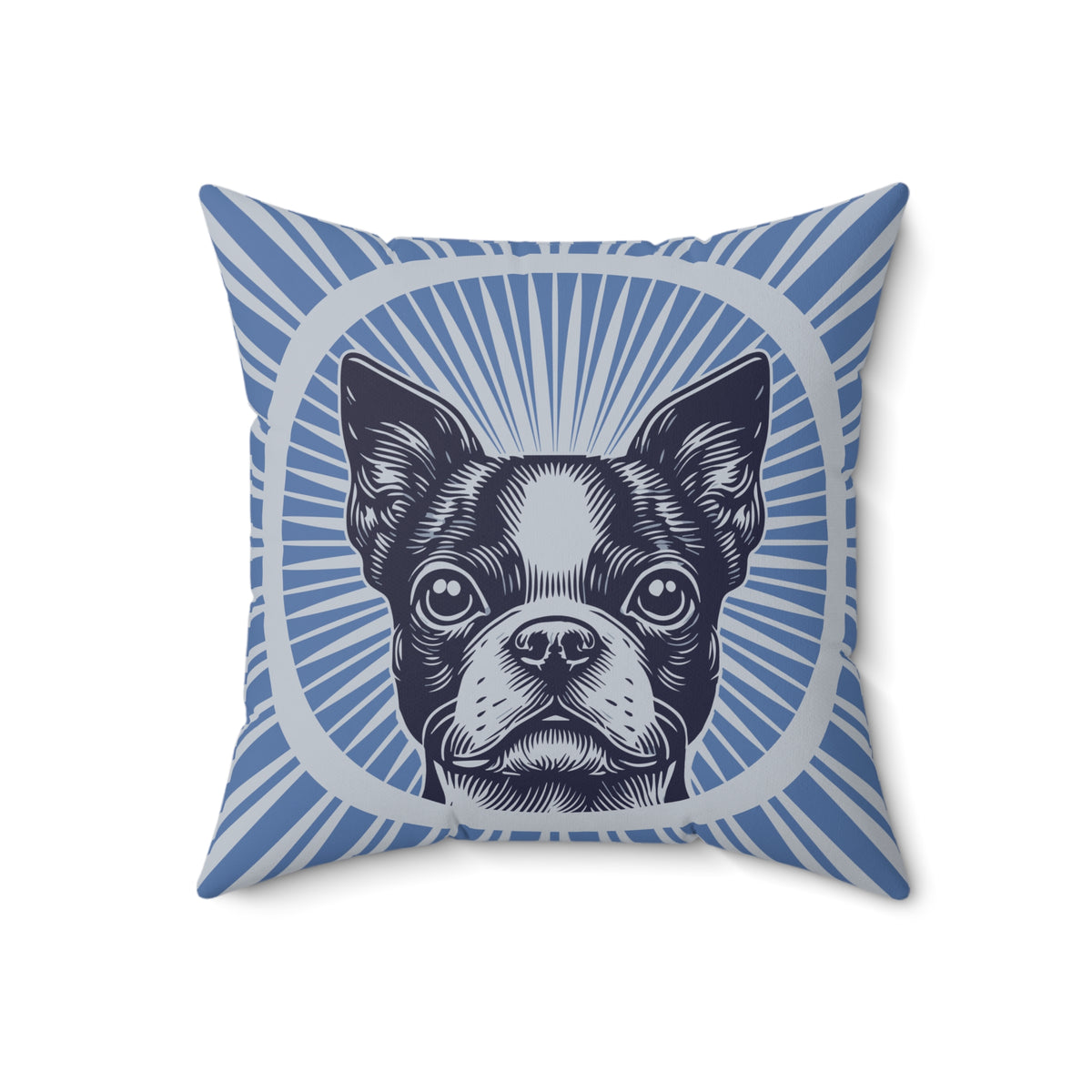 Boston Terrier Pillow — 18" × 18"