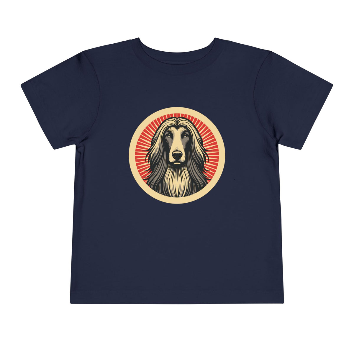 Afghan Hound Toddler Tee — Navy