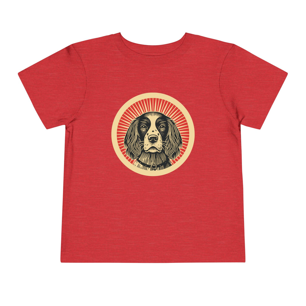 English Springer Spaniel Toddler Tee — Heather Red