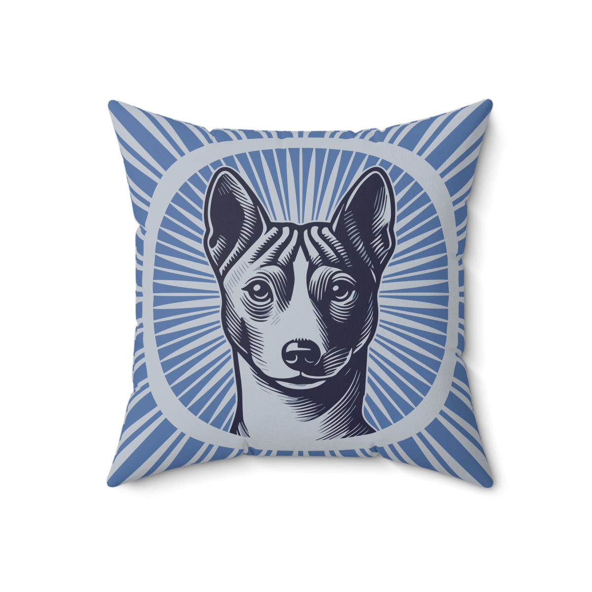 Basenji Pillow — 18" × 18"