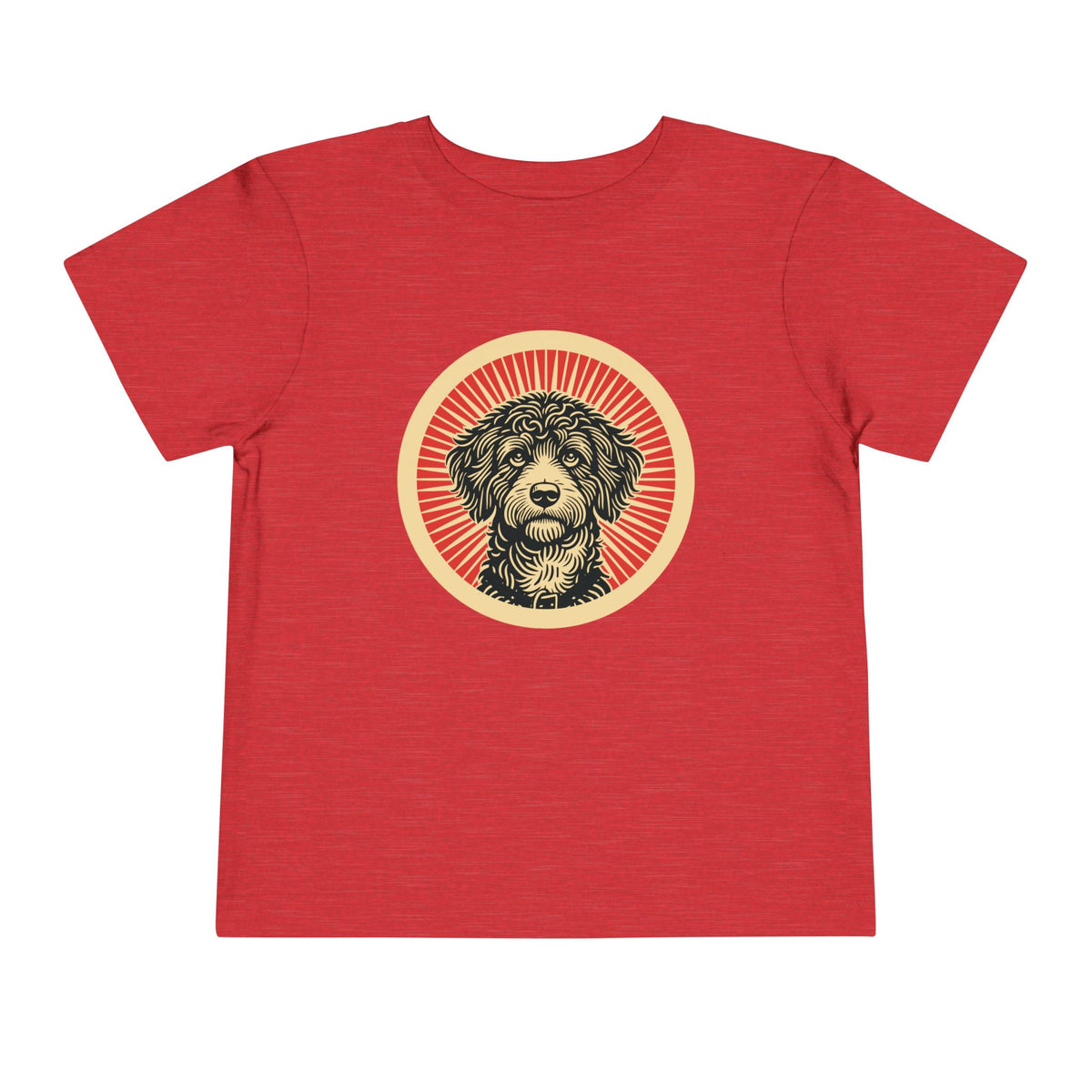 Bordoodle Toddler Tee — Heather Red