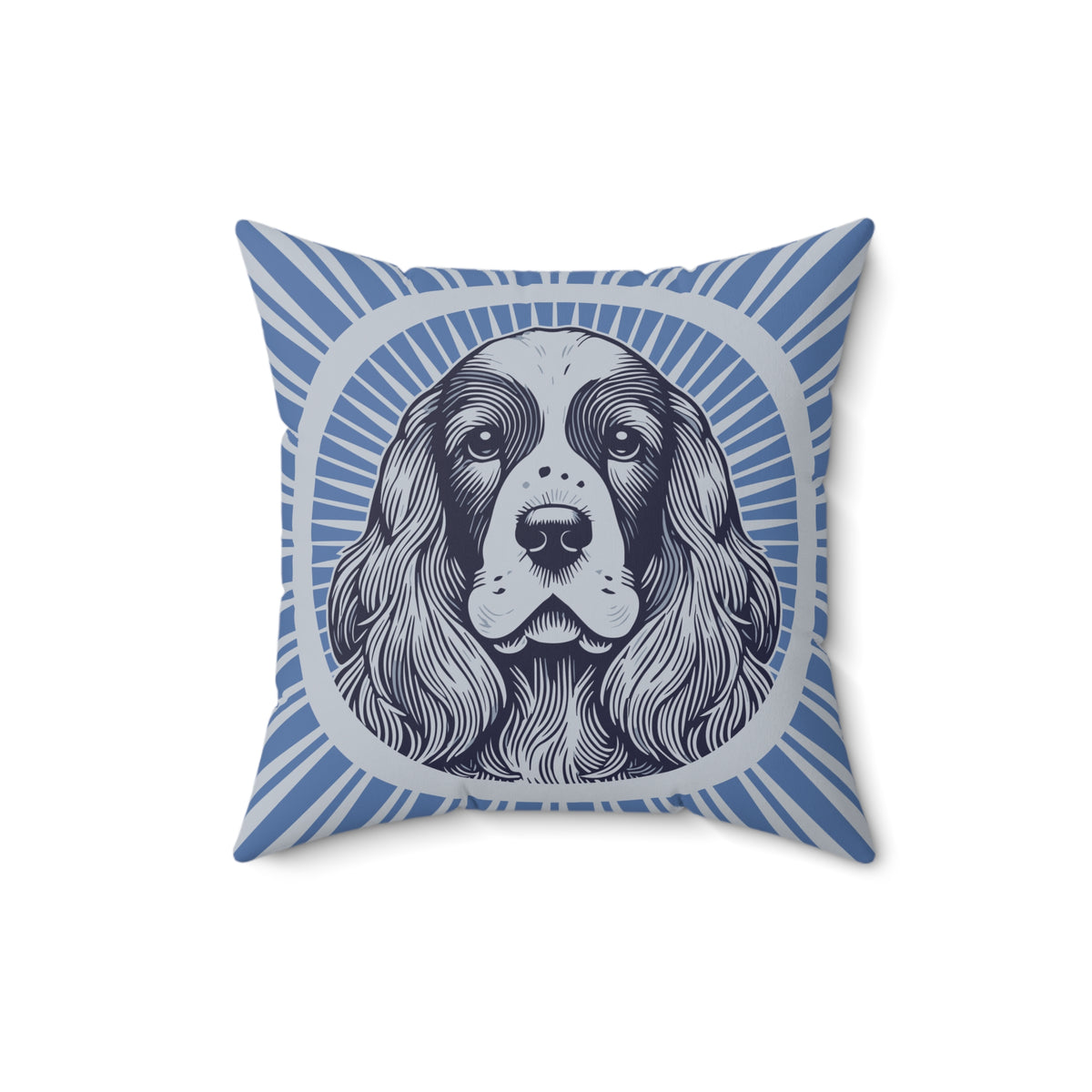 English Cocker Spaniel Pillow — 16" × 16"