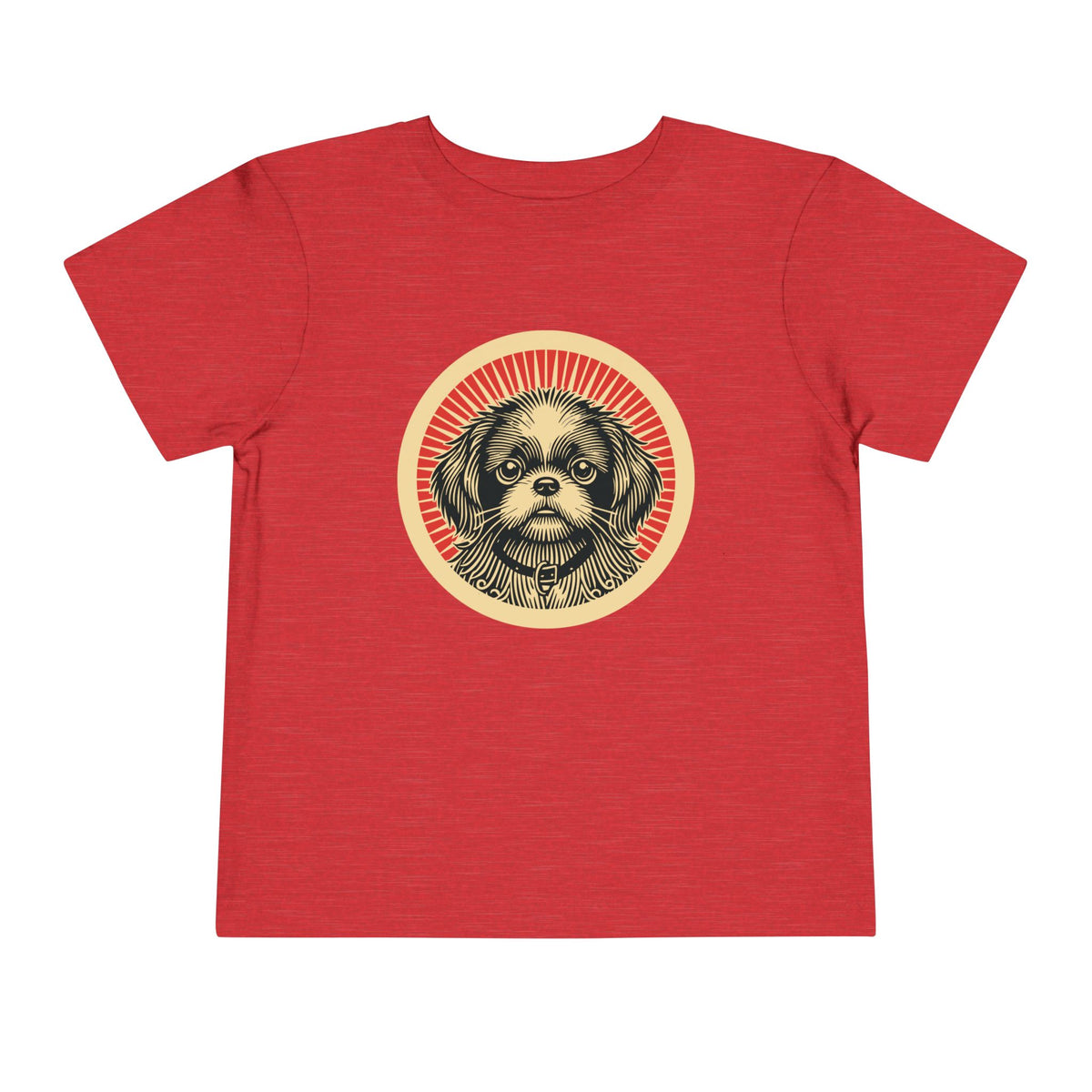 Pekepoo Toddler Tee — Heather Red