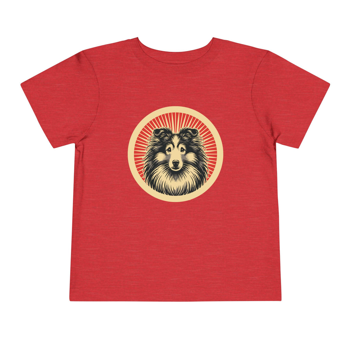 Shetland Sheepdog Toddler Tee — Heather Red