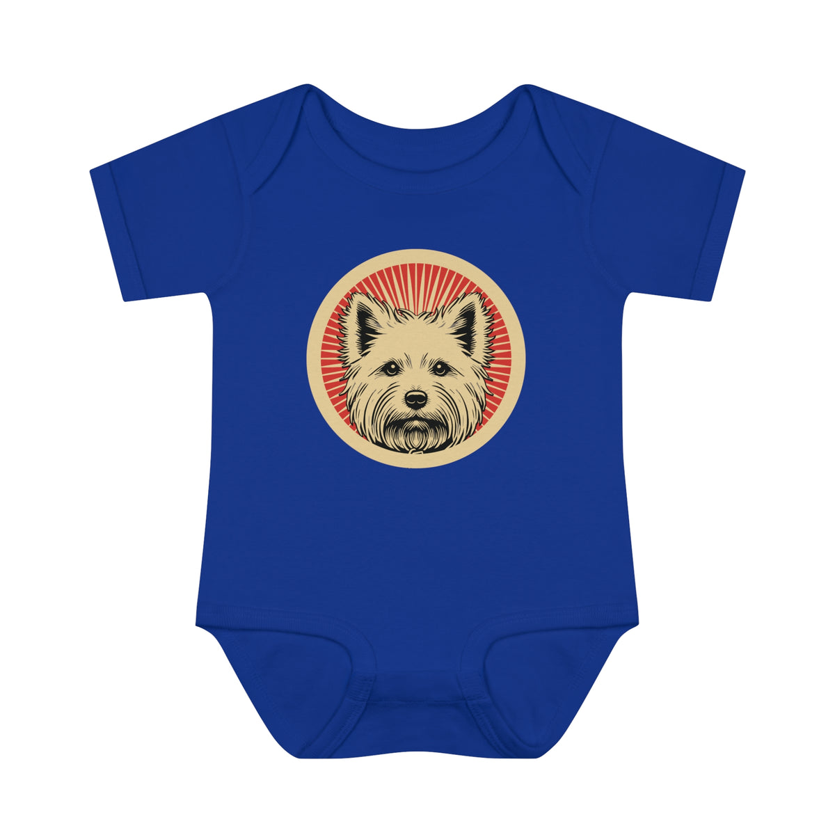 West Highland White Terrier Baby Bodysuit — Royal