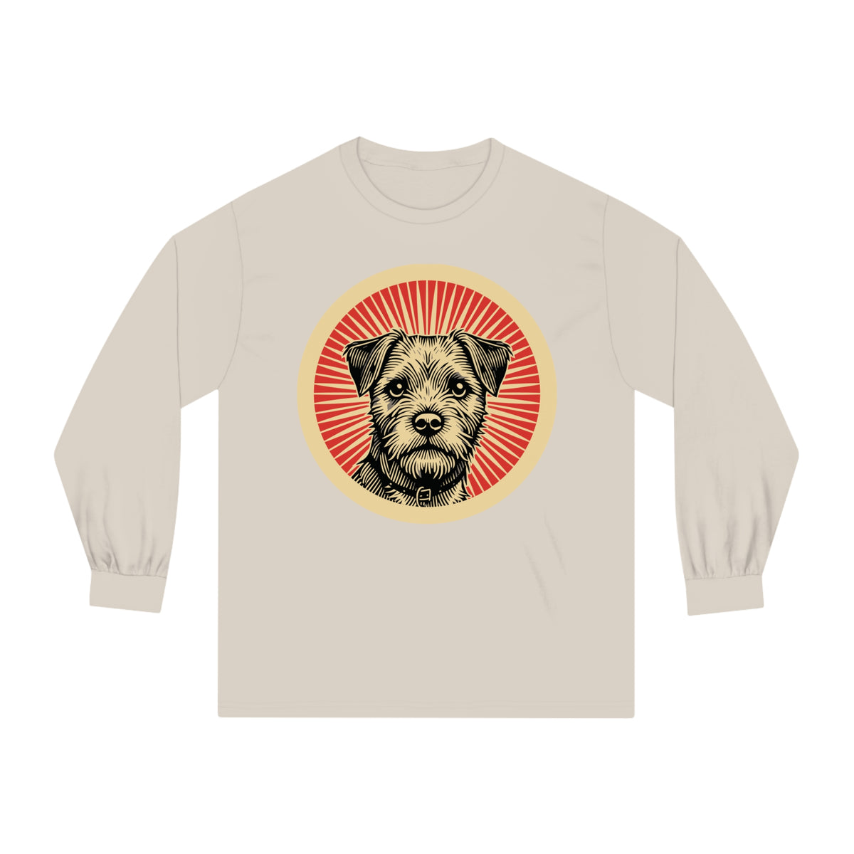 Border Terrier Long Sleeve Tee — Sand