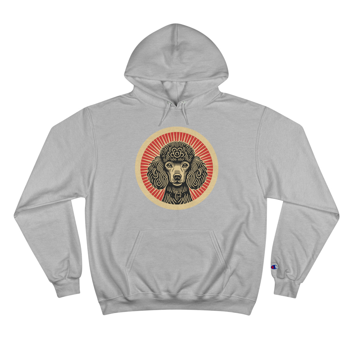 Poodle Champion Hoodie — Light Steel