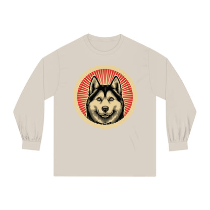 Siberian Husky Long Sleeve Tee for Adults