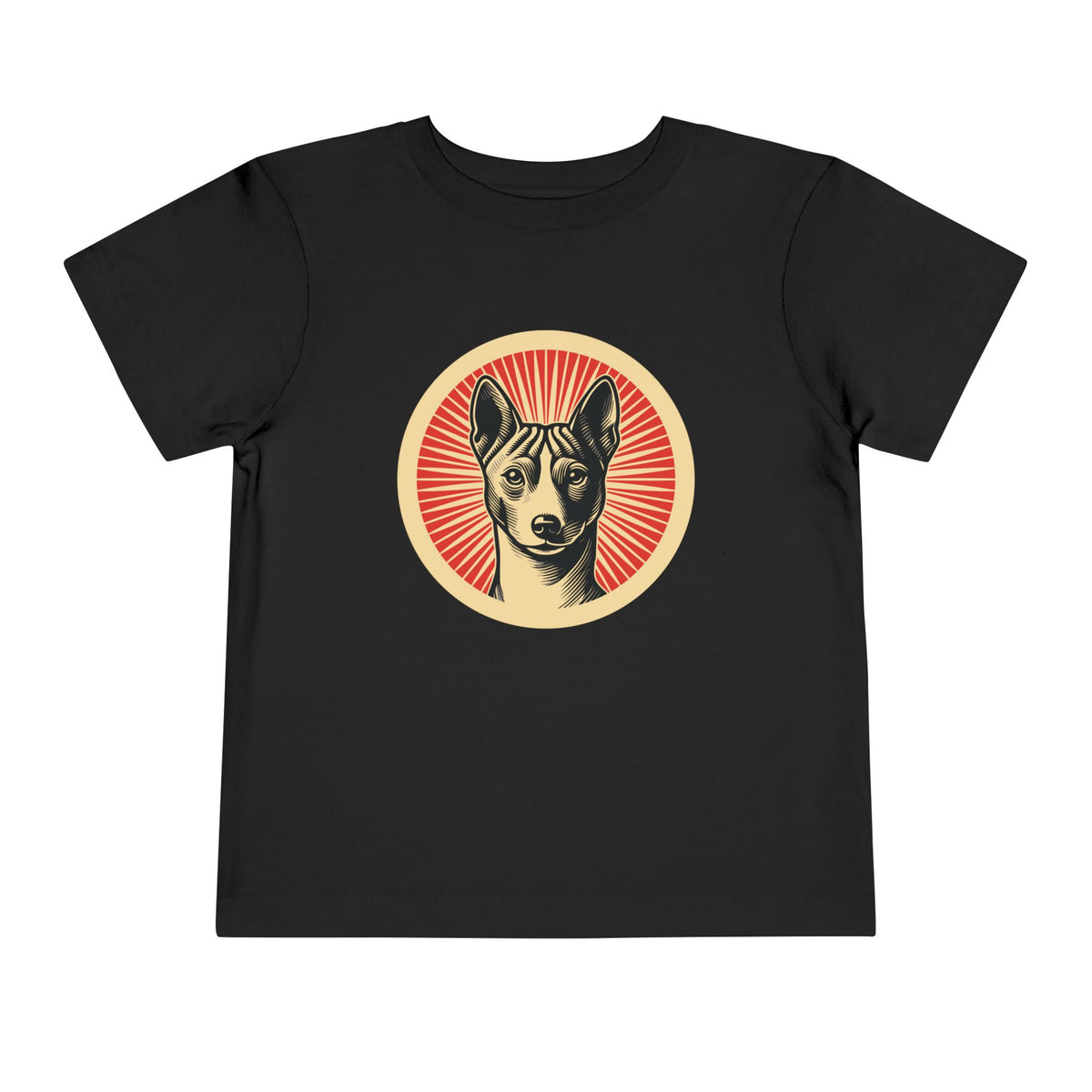 Basenji Toddler Tee — Black