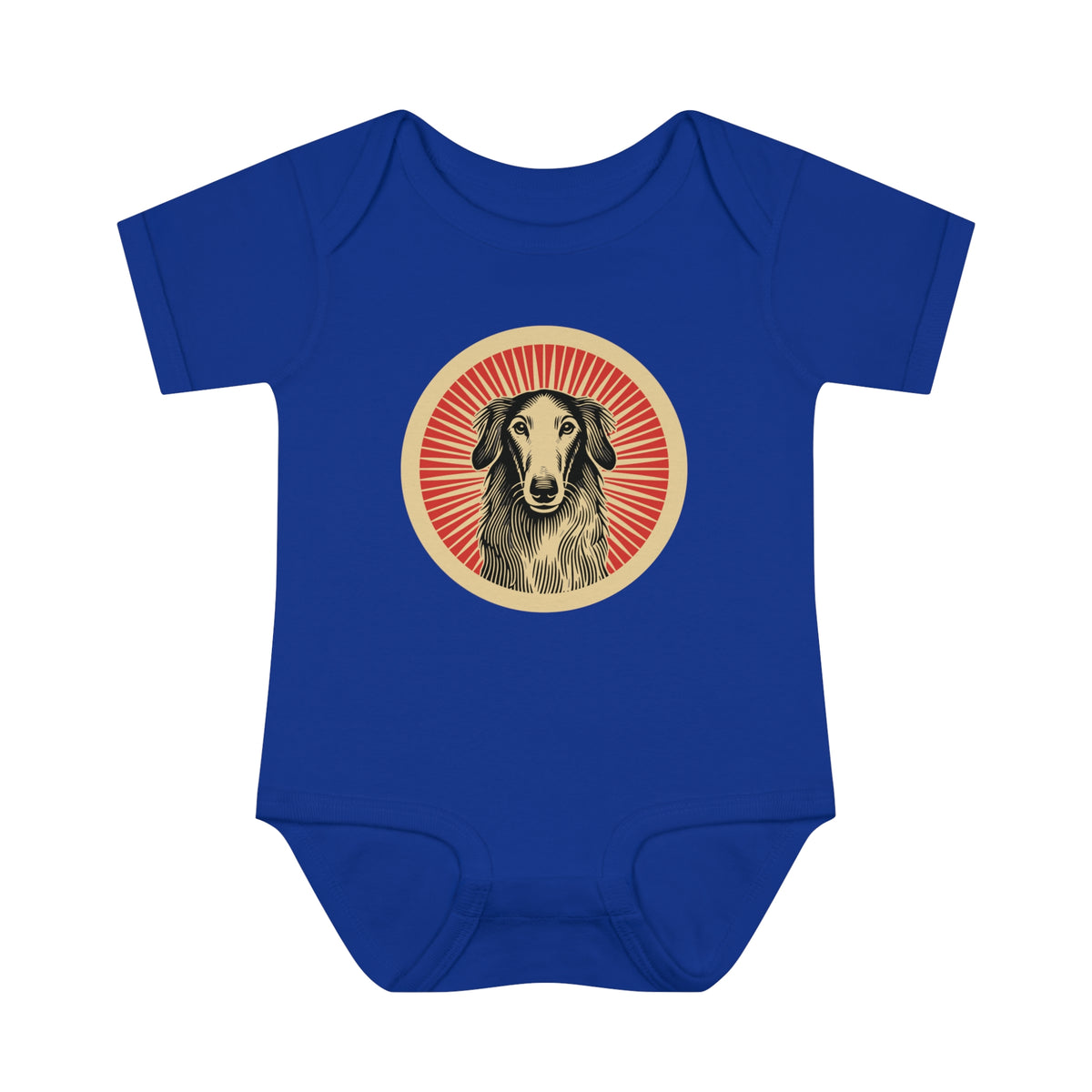 Borzoi Baby Bodysuit — Royal