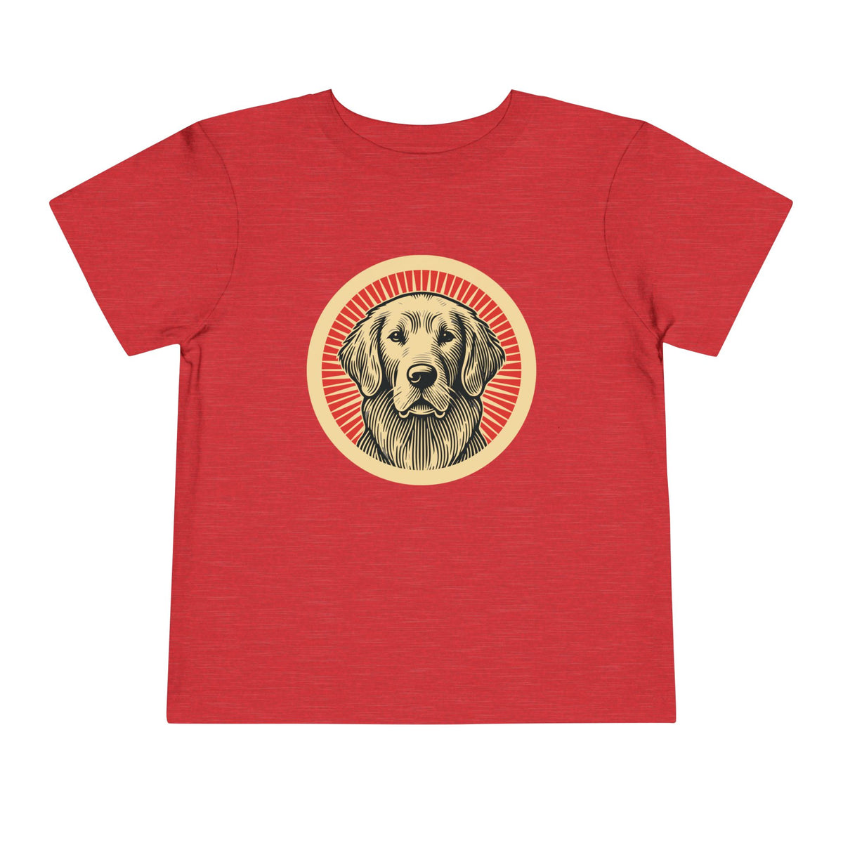 Golden Retriever Toddler Tee — Heather Red