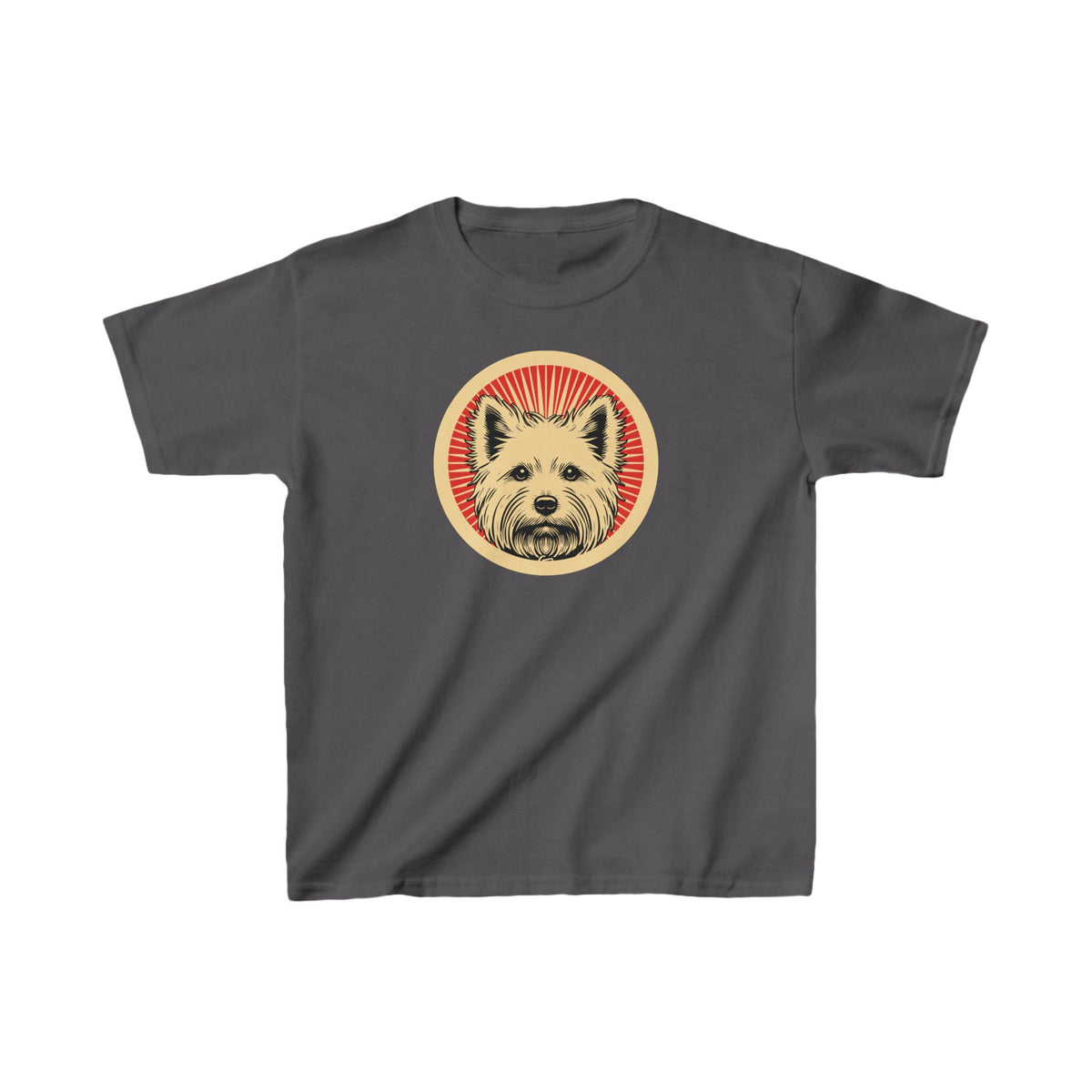 West Highland White Terrier Kids Tee — Charcoal