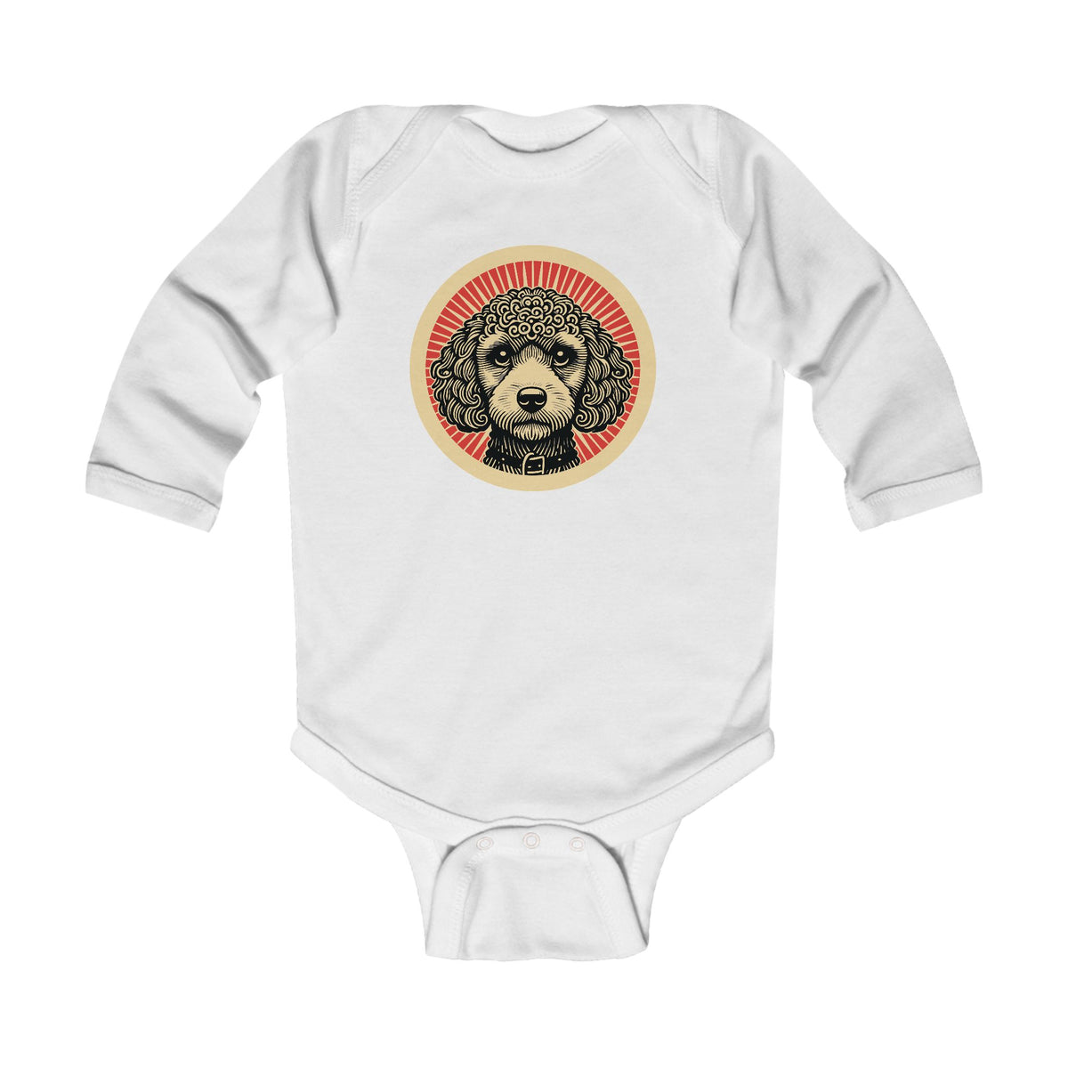 Cockapoo Sleeved Bodysuit — White