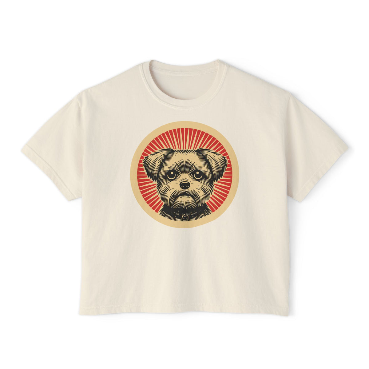 Shorkie Boxy Tee — Ivory
