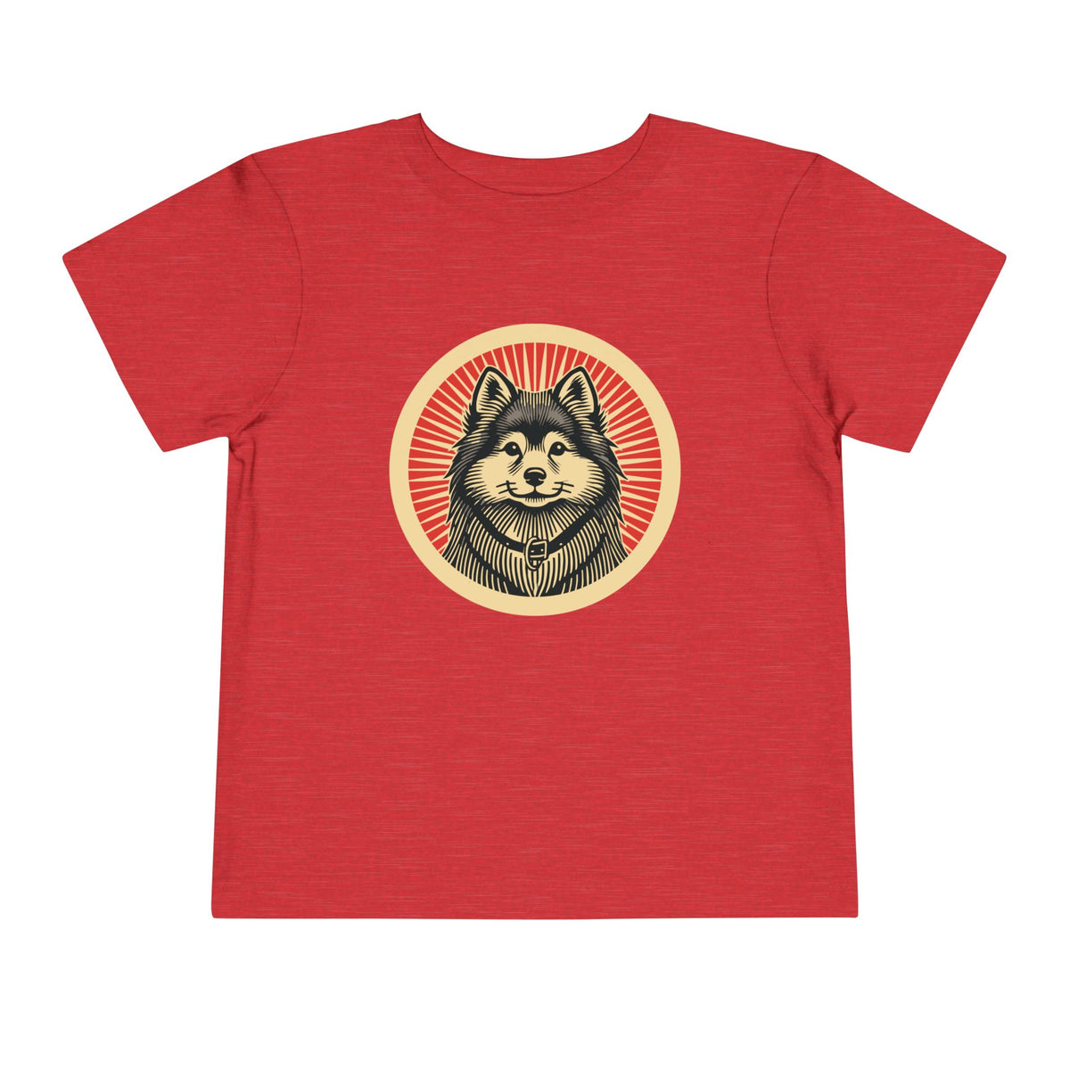 Finnish Spitz Toddler Tee — Heather Red