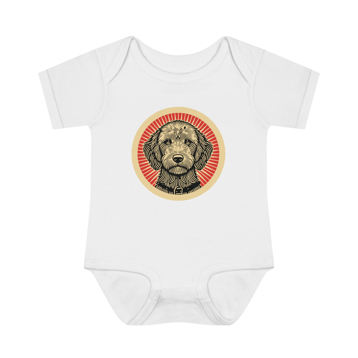 Labradoodle Baby Bodysuit — White