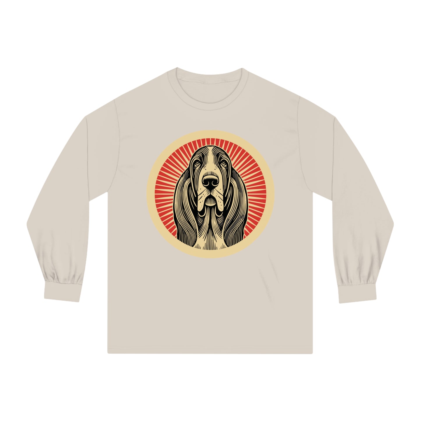 Basset Hound Long Sleeve Tee for Adults