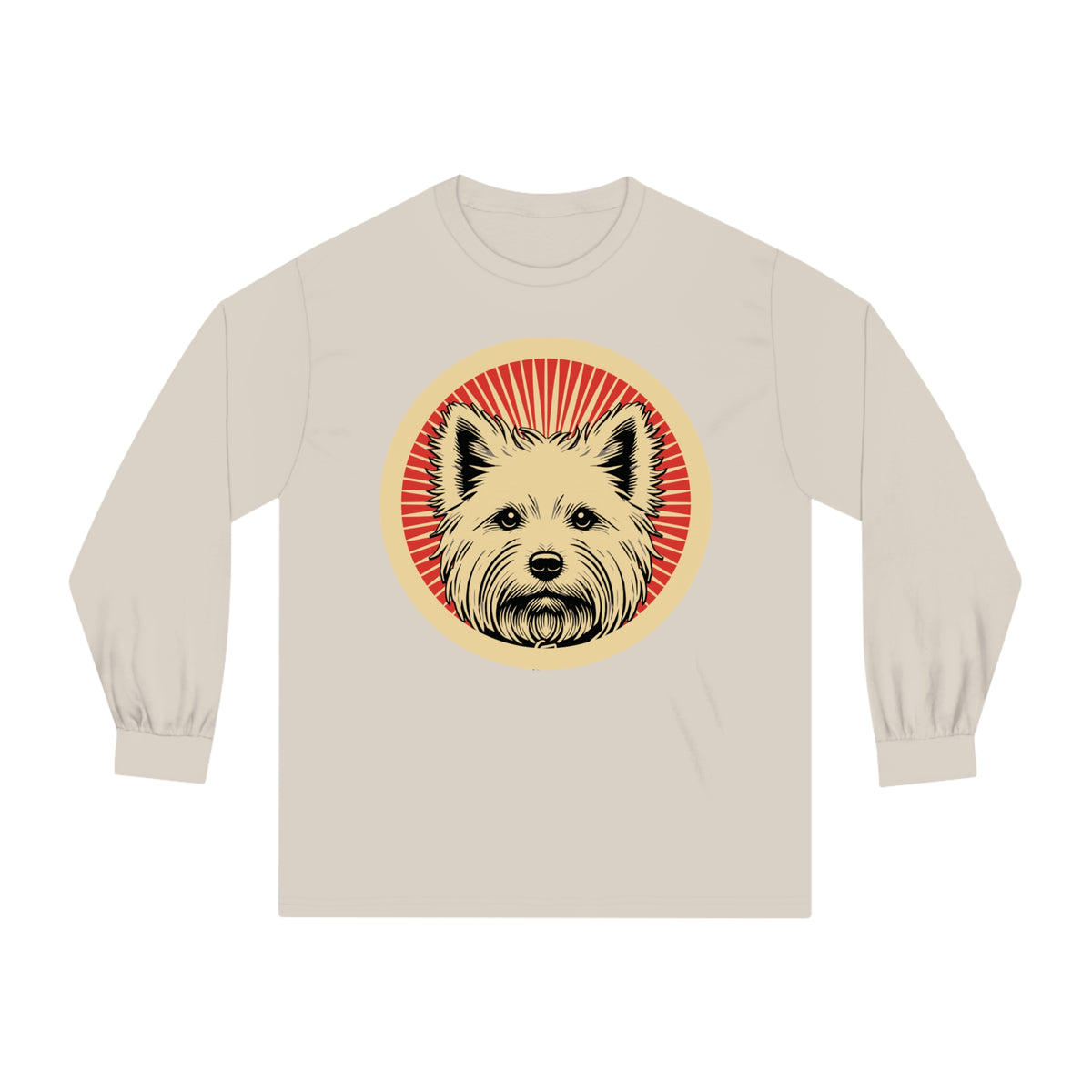 West Highland White Terrier Long Sleeve Tee — Sand