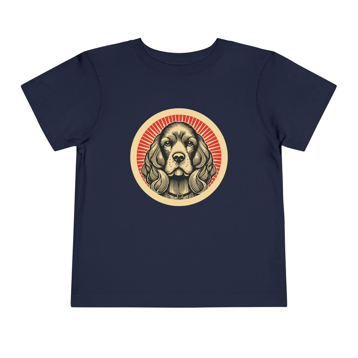 Cavalier King Charles Spaniel Toddler Tee — Navy