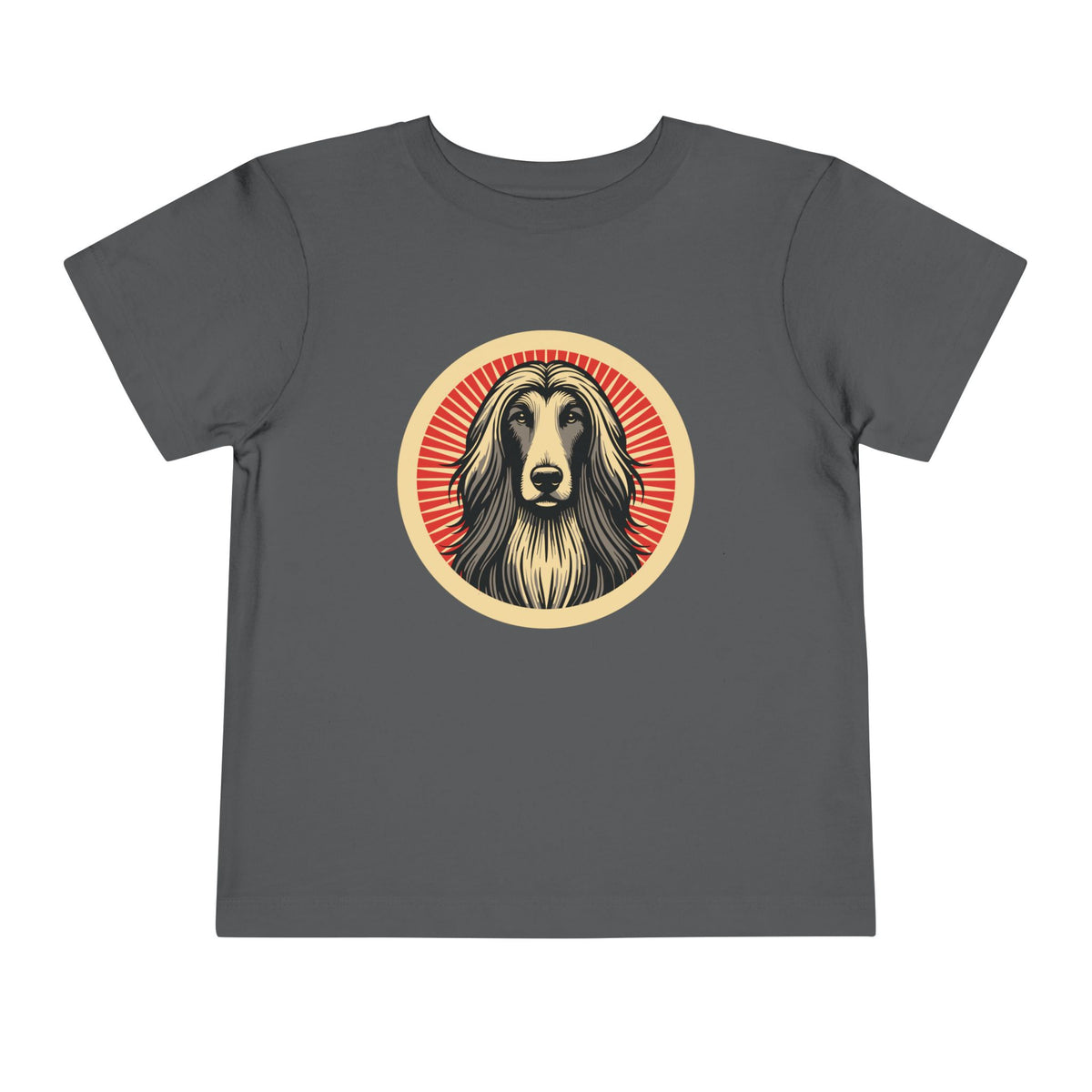Afghan Hound Toddler Tee — Asphalt