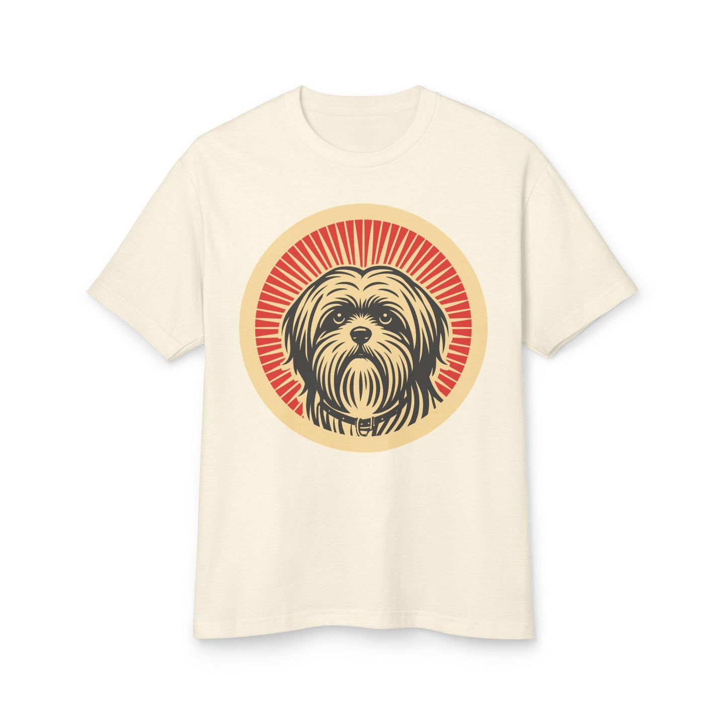 Lhasa Apso Heavyweight Cotton T-Shirt for Adults