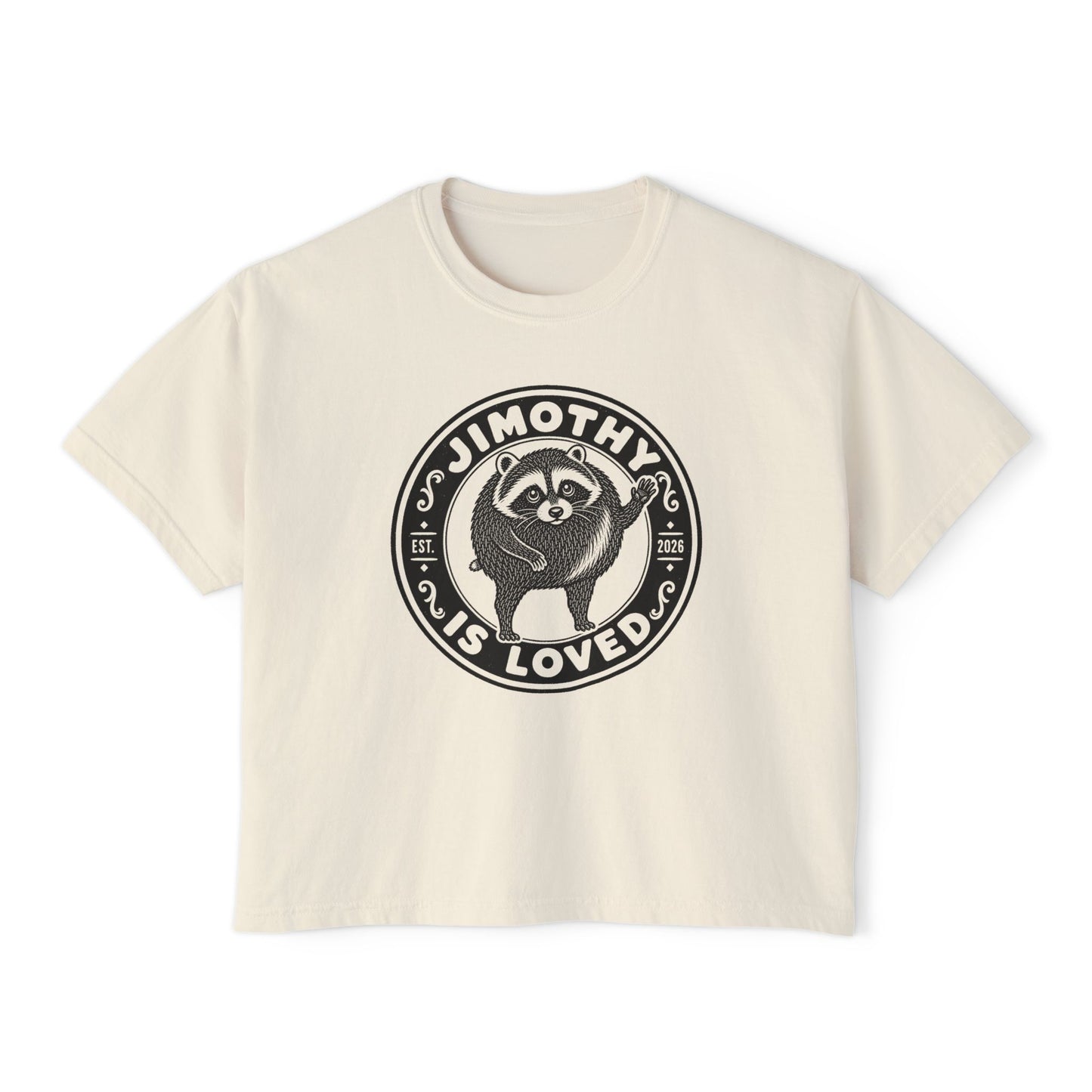 Jimothy the Round Raccoon Boxy Tee