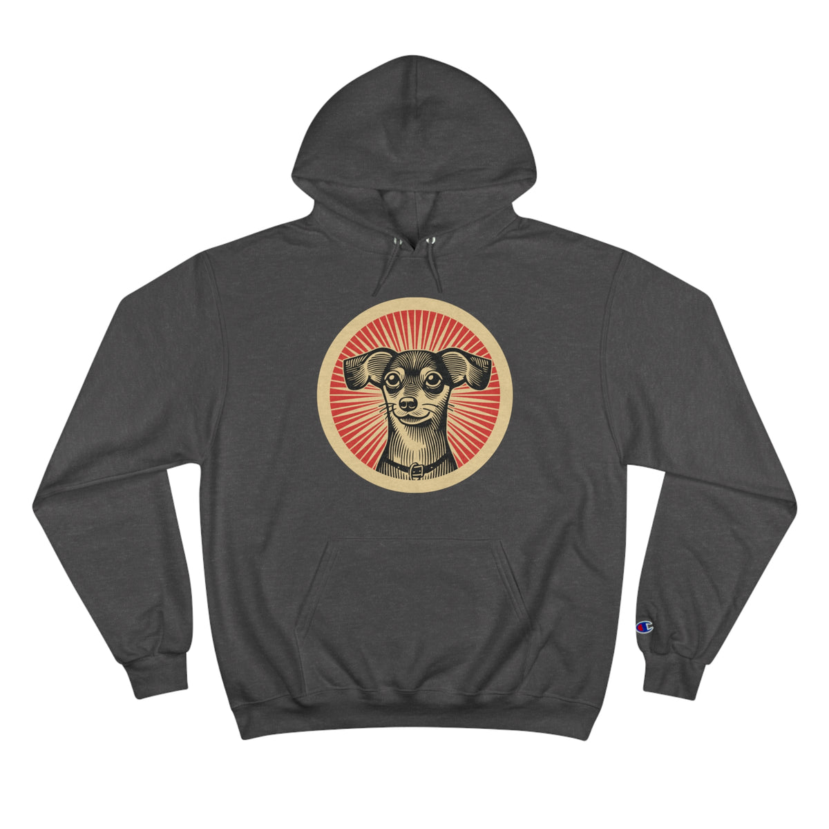 Chiweenie Champion Hoodie — Charcoal Heather