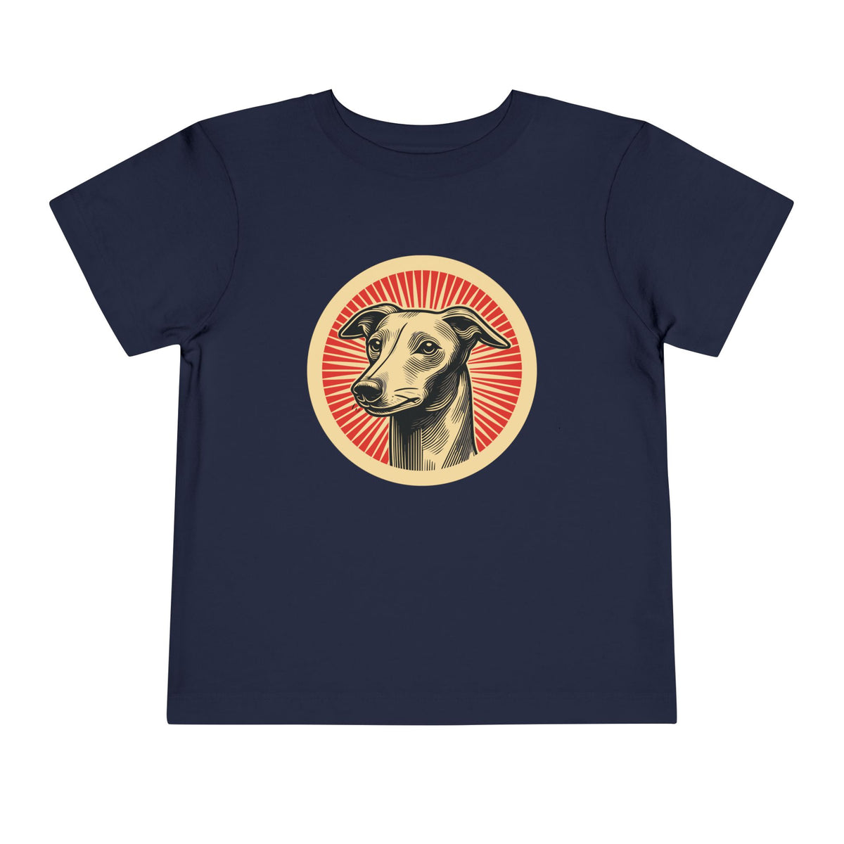 Italian Greyhound Toddler Tee — Navy