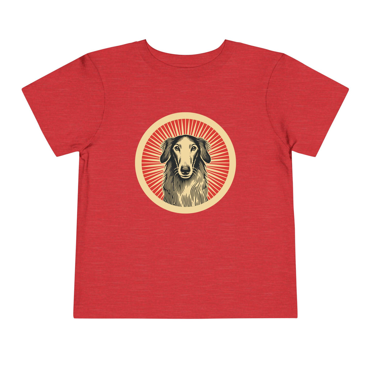 Borzoi Toddler Tee — Heather Red